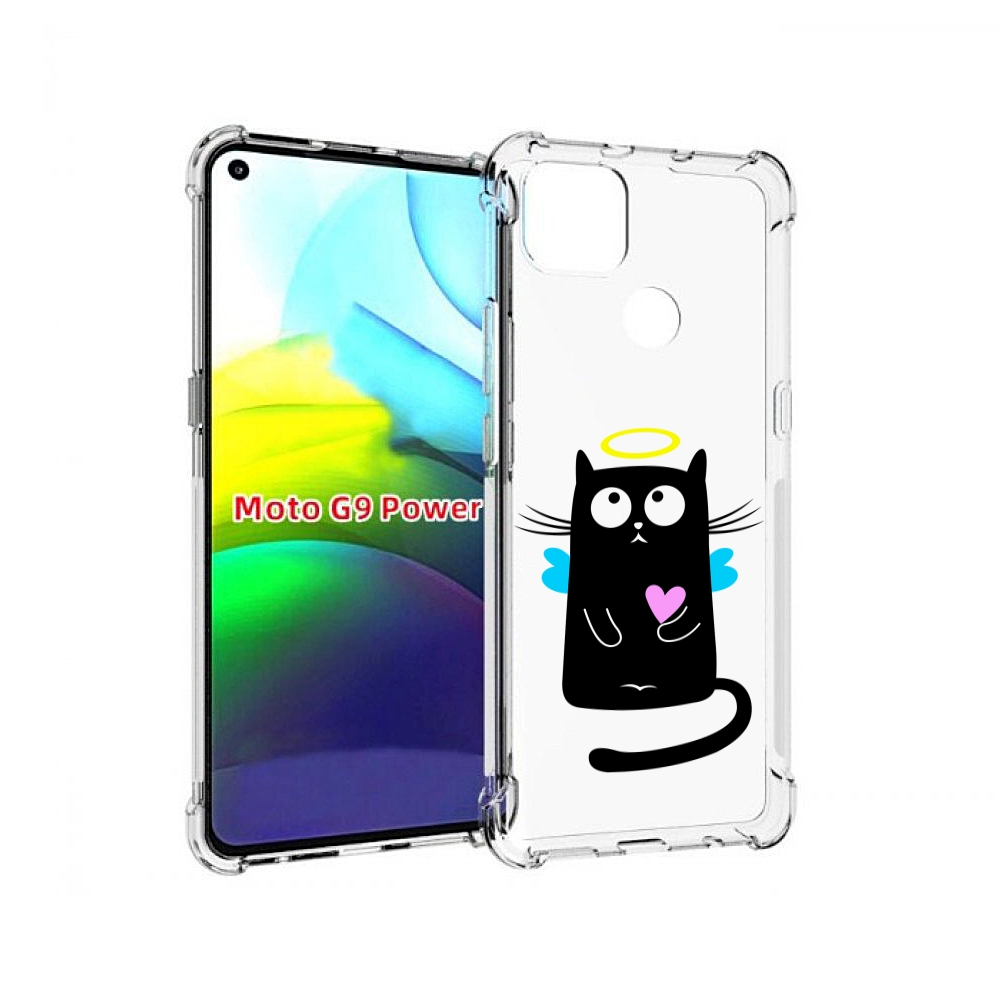 

Чехол MyPads Кот ангелок для Motorola Moto G9 Power, Прозрачный, Tocco