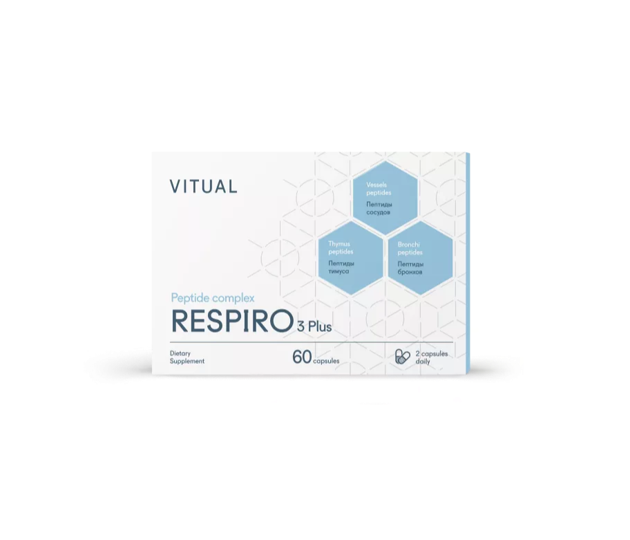 Комплекс пептидов Vitual Laboratories Respiro 3 Plus капсулы 200 мг 60 шт