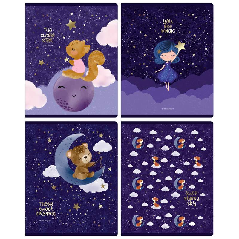 

Тетрадь BG "Sweet dreams" 342103, 48 листов, А5 клетка, скрепки, 8 шт., 342103