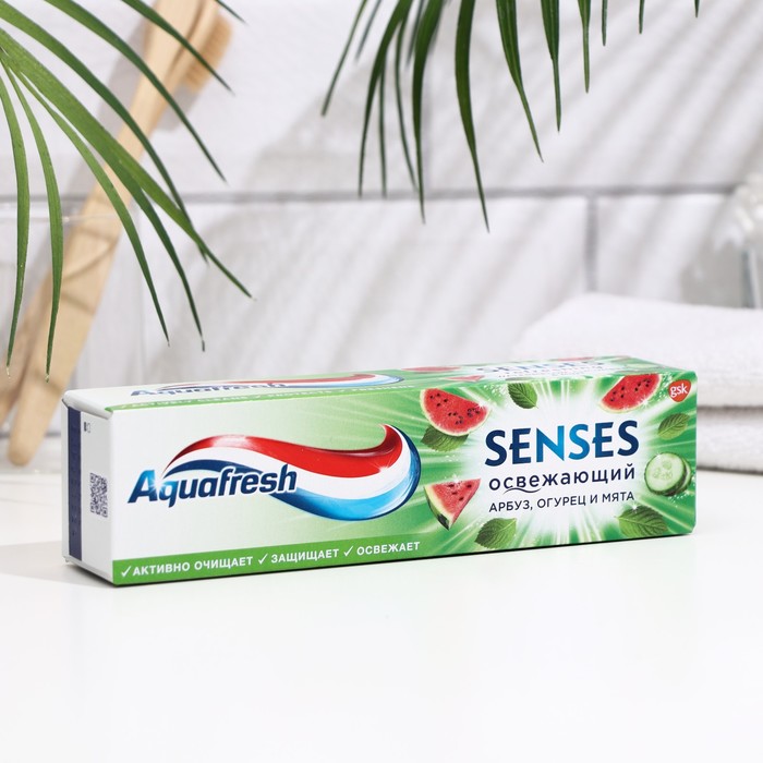 

Зубная паста Аквафреш Senses, освежающий арбуз, 75 мл