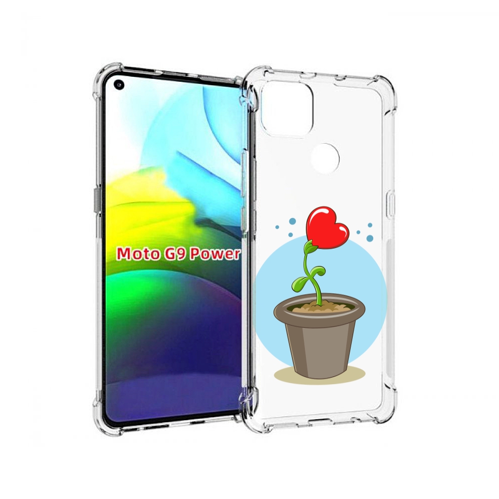 

Чехол MyPads Растение любви 14 февраля для Motorola Moto G9 Power, Прозрачный, Tocco