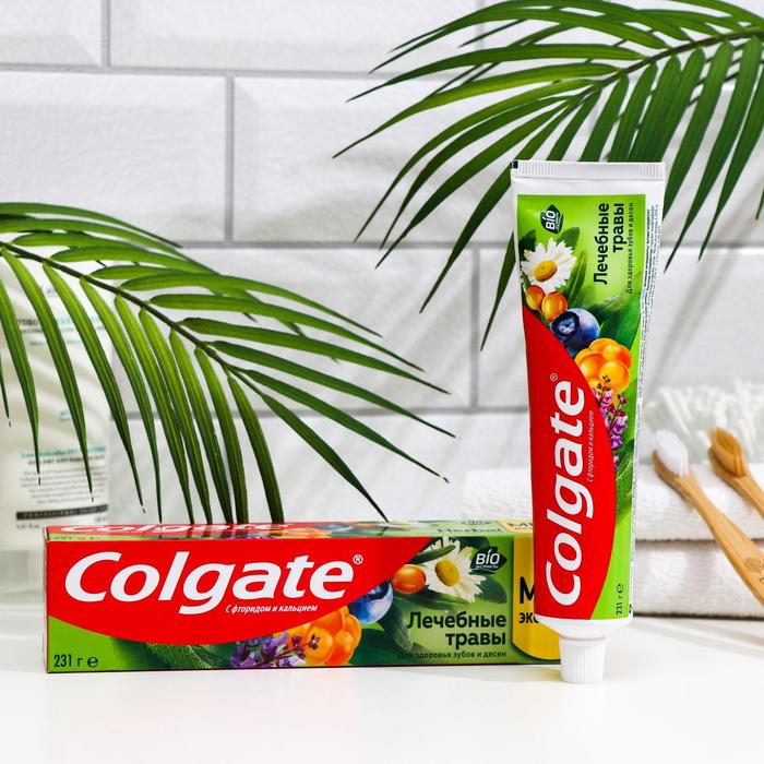 Зубная паста Colgate Лечебные травы, ромашка, 150 мл гелевая зубная паста luxlite dental лечебные травы 83 г