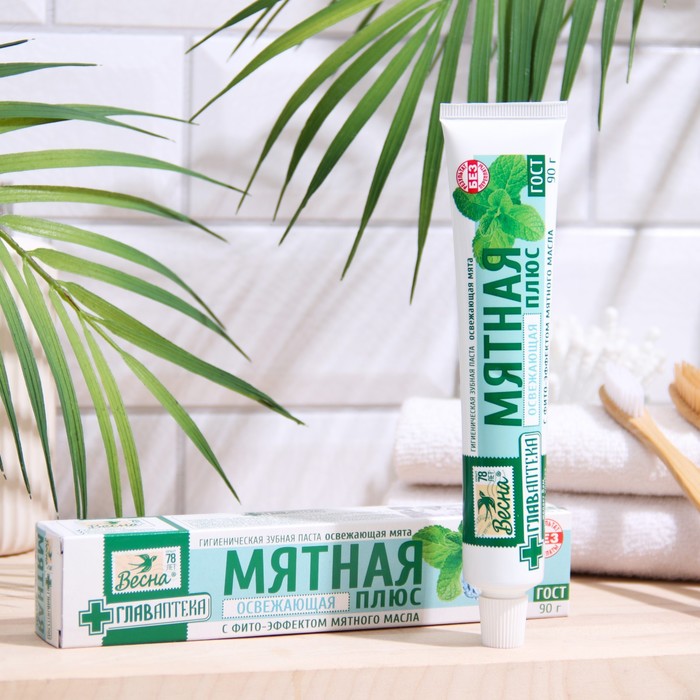 

Зубная паста Весна Главаптека "Мятная", 90 г, в пенале