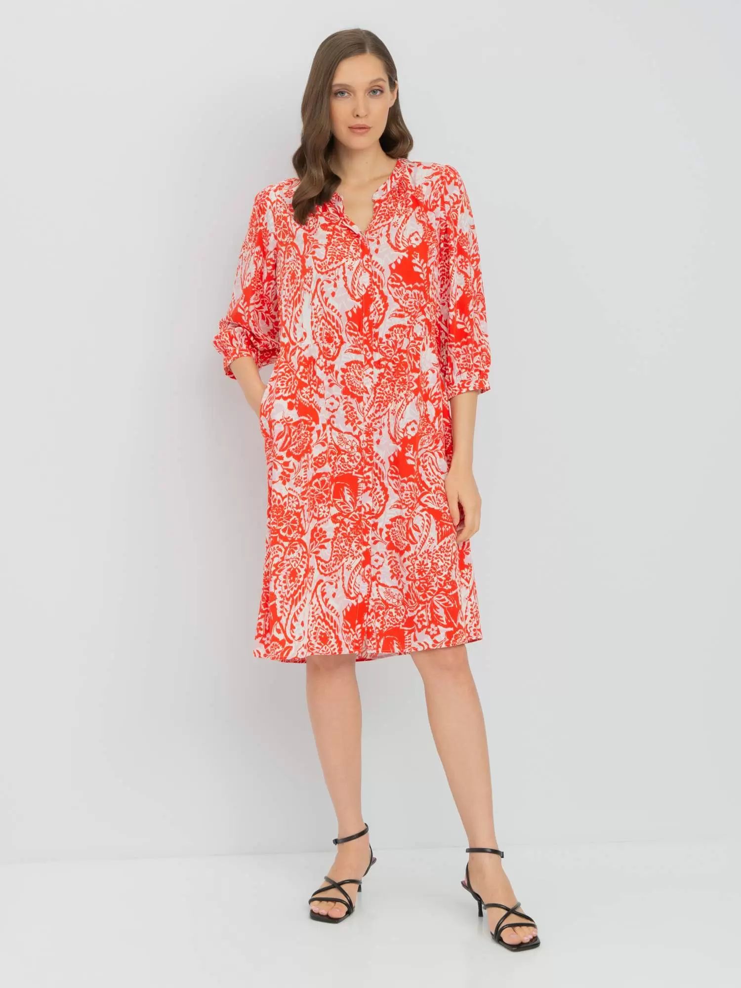 

Платье женское Gerry Weber 180022-31514-9068-40 бежевое 40, Бежевый, 180022-31514