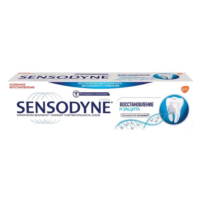 Зубная паста Sensodyne «Восстановление и защита», 75 мл r o c s biocomplex зубная паста активная защита 94 г