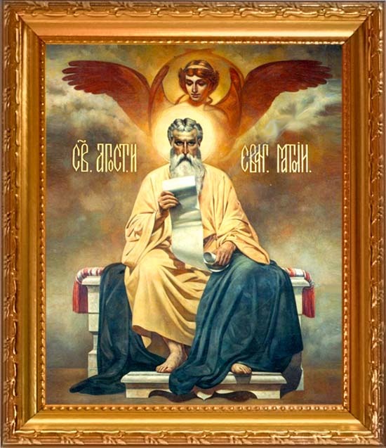 

Матфей Святой апостол и евангелист. Икона на холсте.