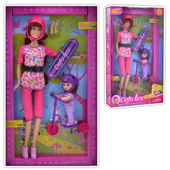 

Кукла Defa Lucy 8191Baby skateboarding с аксессуарами в коробке