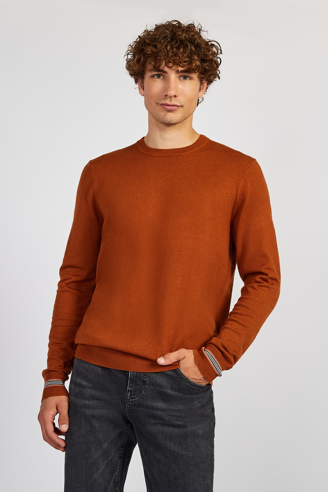 

Джемпер мужской Baon B6322539 коричневый 2XL, B6322539