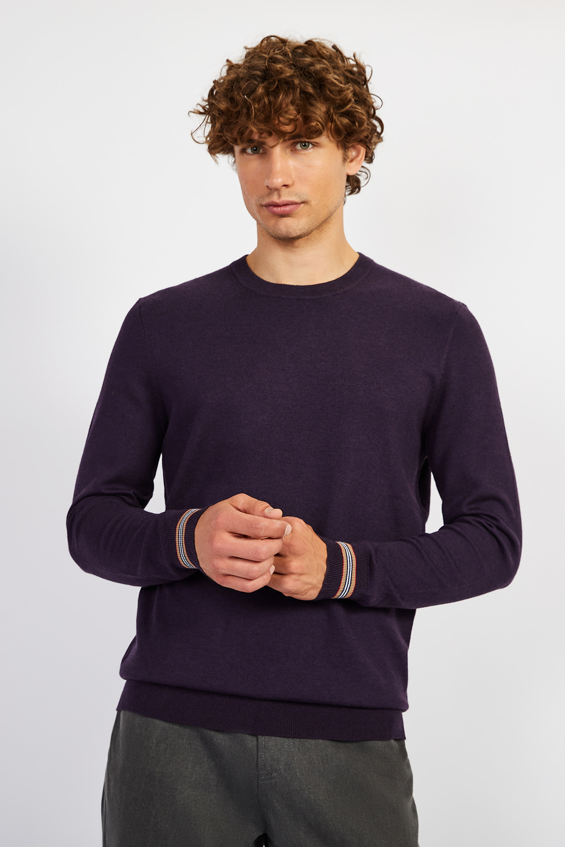 

Джемпер мужской Baon B6322539 фиолетовый 3XL, B6322539