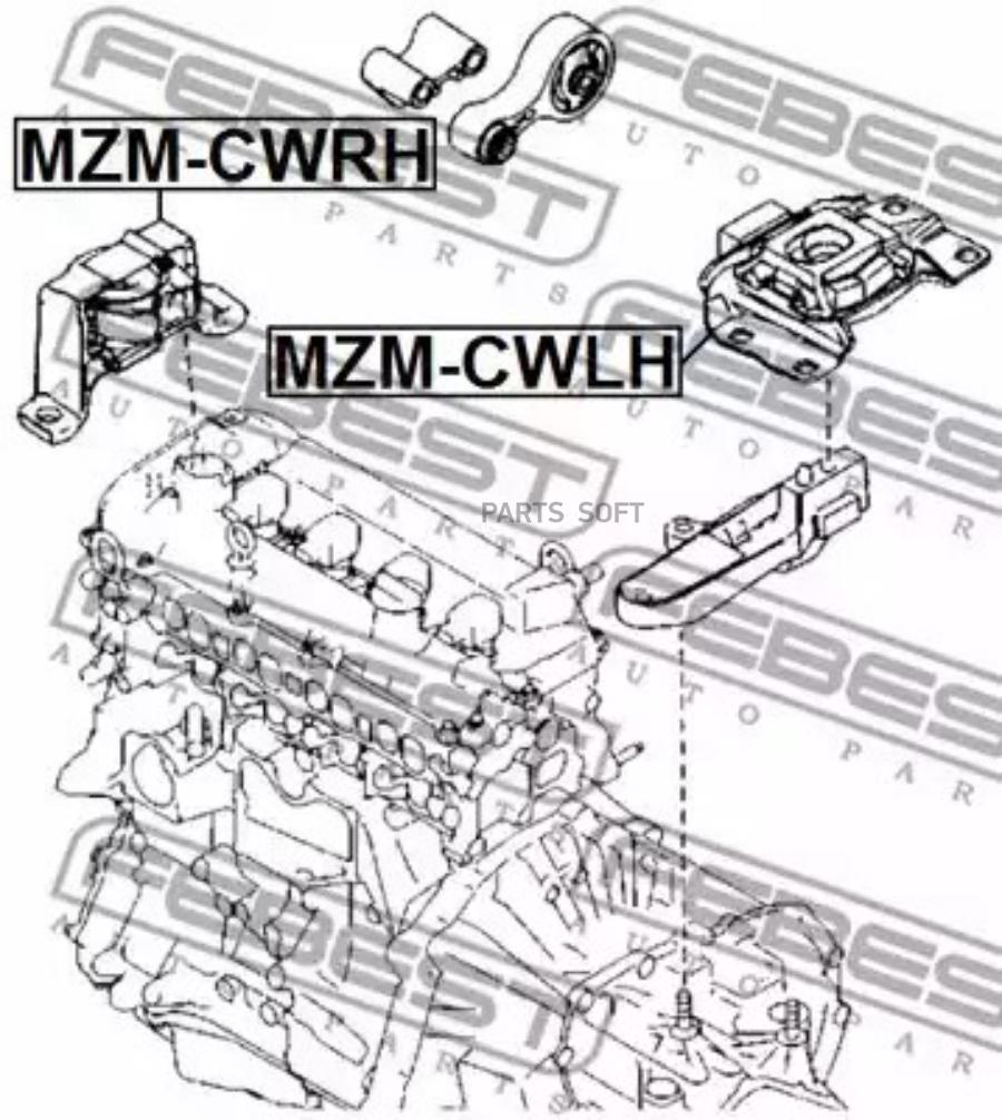 

Опора двигателя FEBEST MZM-CWRH