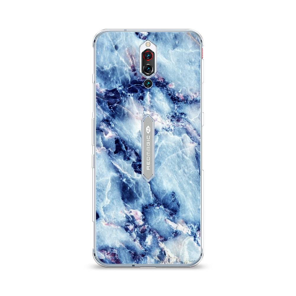 

Чехол на ZTE RedMagic 5S Мрамор с синими прожилками, Синий, 134250-3