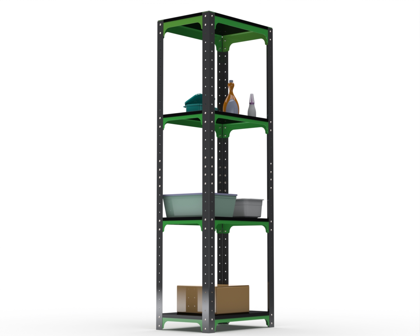

Стеллаж Metalex Kit Comfort 1800х400х500 4 полки, Серо-зеленый, Серый, Kit Comfort
