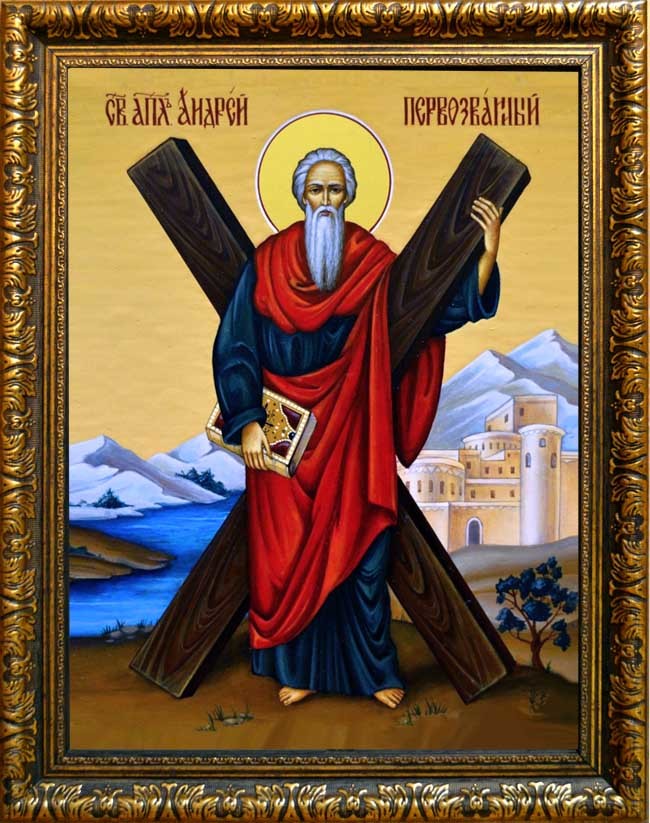 

Андрей Первозванный Святой Апостол. Икона на холсте.