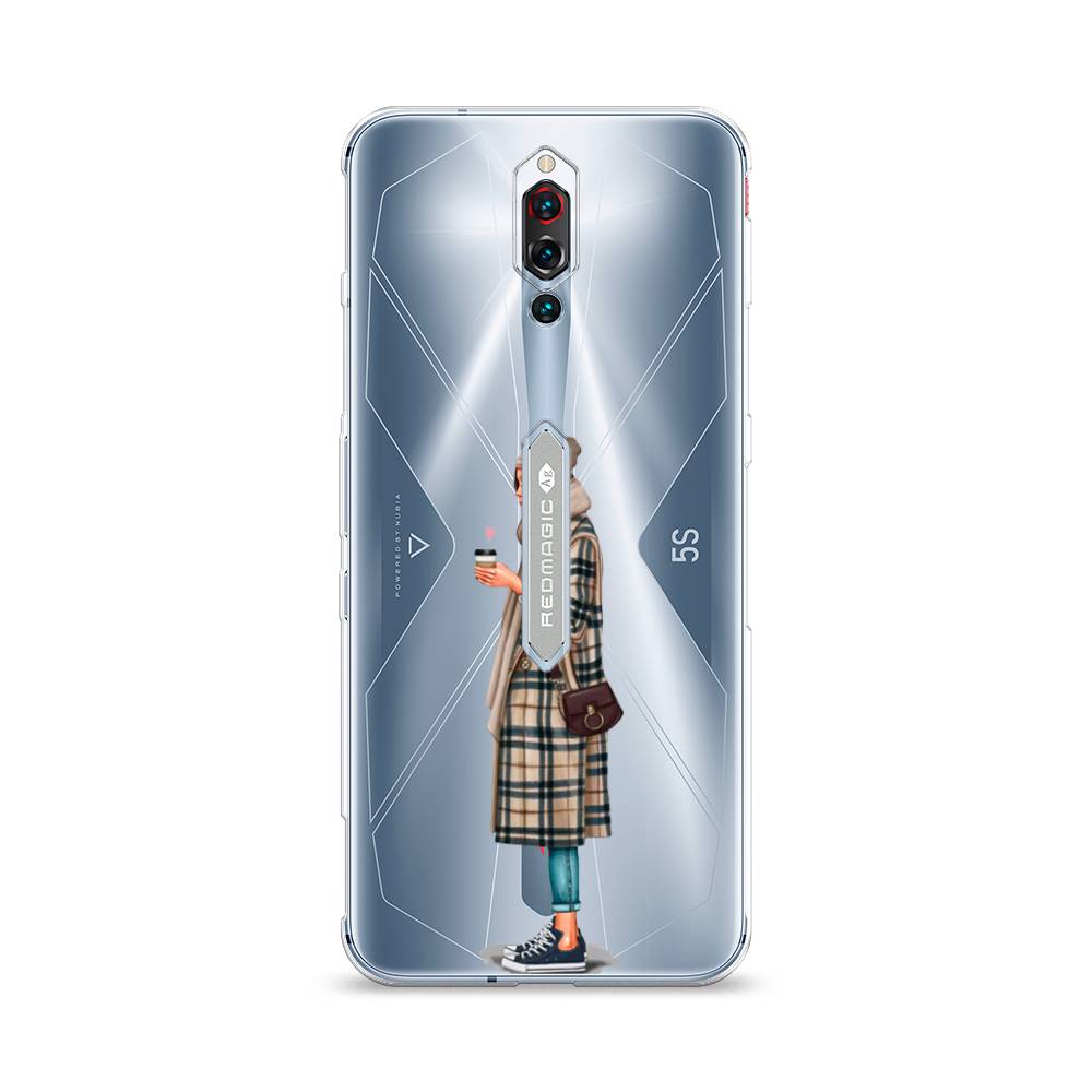 

Чехол на ZTE RedMagic 5S Утренний кофе, Коричневый;бежевый, 134250-6