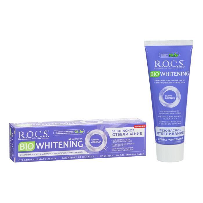 

Зубная паста ROCS BIOWHITENING, «Безопасное отбеливание», 94 г
