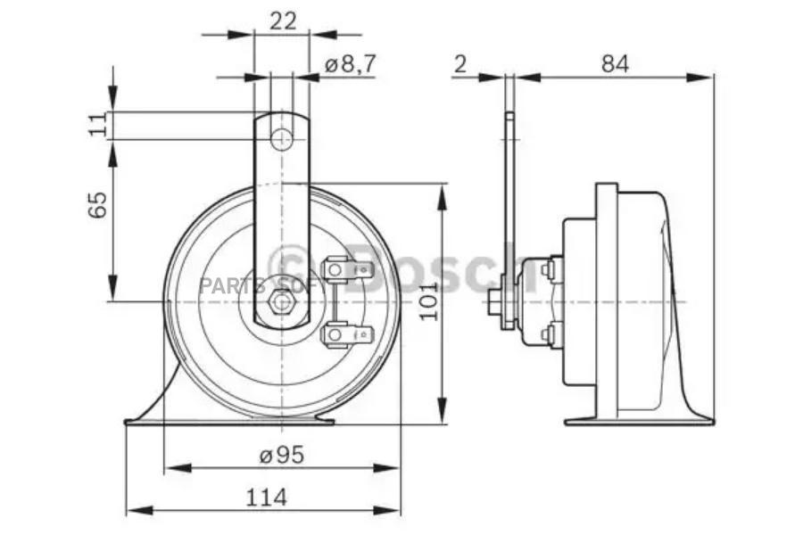 BOSCH Сигнал звуковой BOSCH 0986AH0501