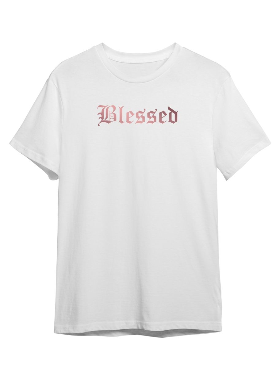 

Футболка унисекс Каждому Своё Blessed/Готика STGO3ZP белая 5XL, "Blessed/Готика" STGO3ZP