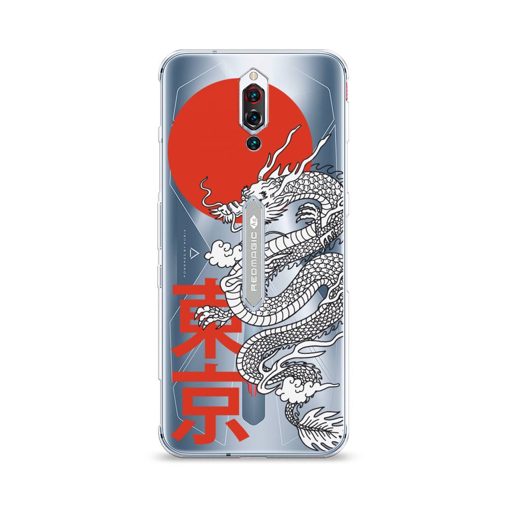 

Чехол на ZTE RedMagic 5S Китайский дракон, Черный;красный;белый, 134250-1