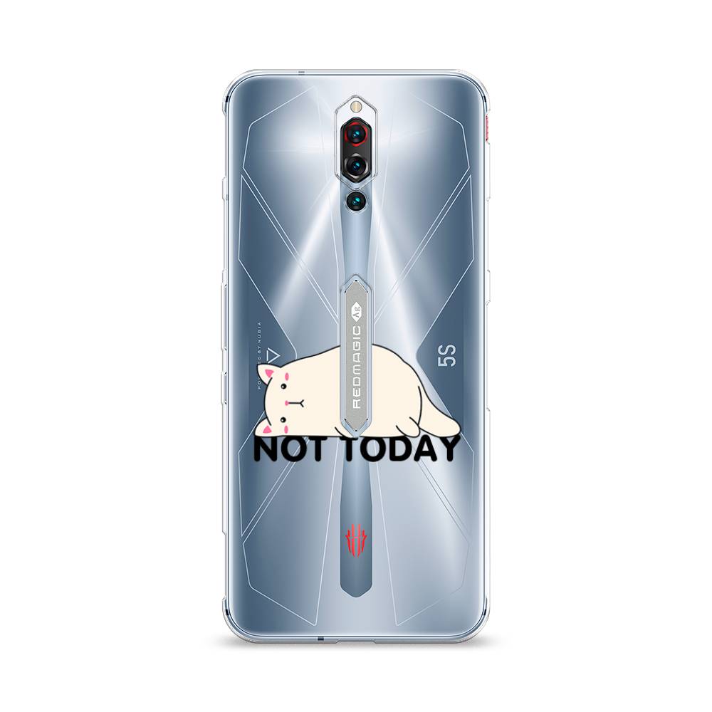 

Чехол на ZTE RedMagic 5S "Cat not today", Белый;розовый;черный, 134250-1