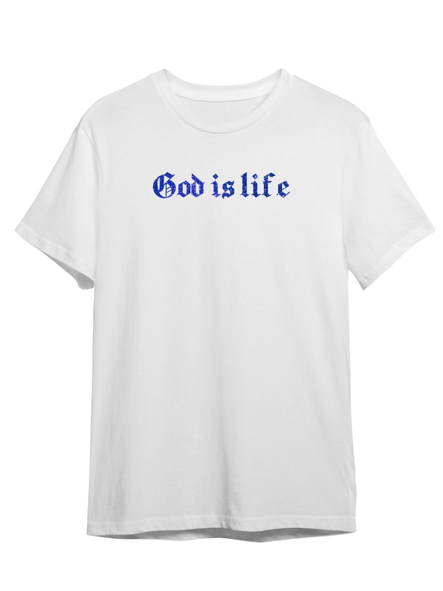 

Футболка унисекс Каждому Своё God is life/Готика STGO4GB белая 2XL, Белый, "God is life/Готика" STGO4GB