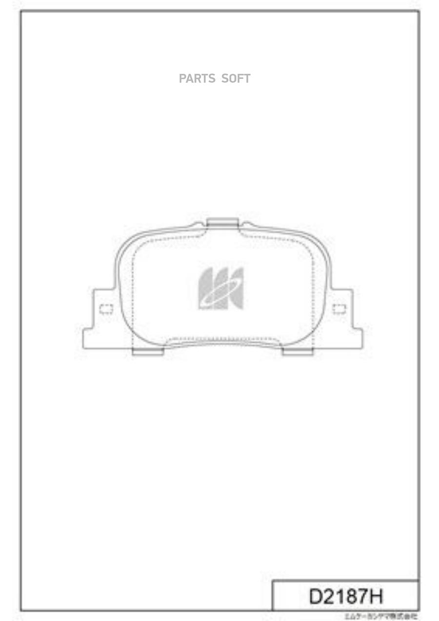 

Колодки тормозные дисковые задн. Toyota Camry 2.2i,3.0i 00-01 D2187H KASHIYAMA D2187H