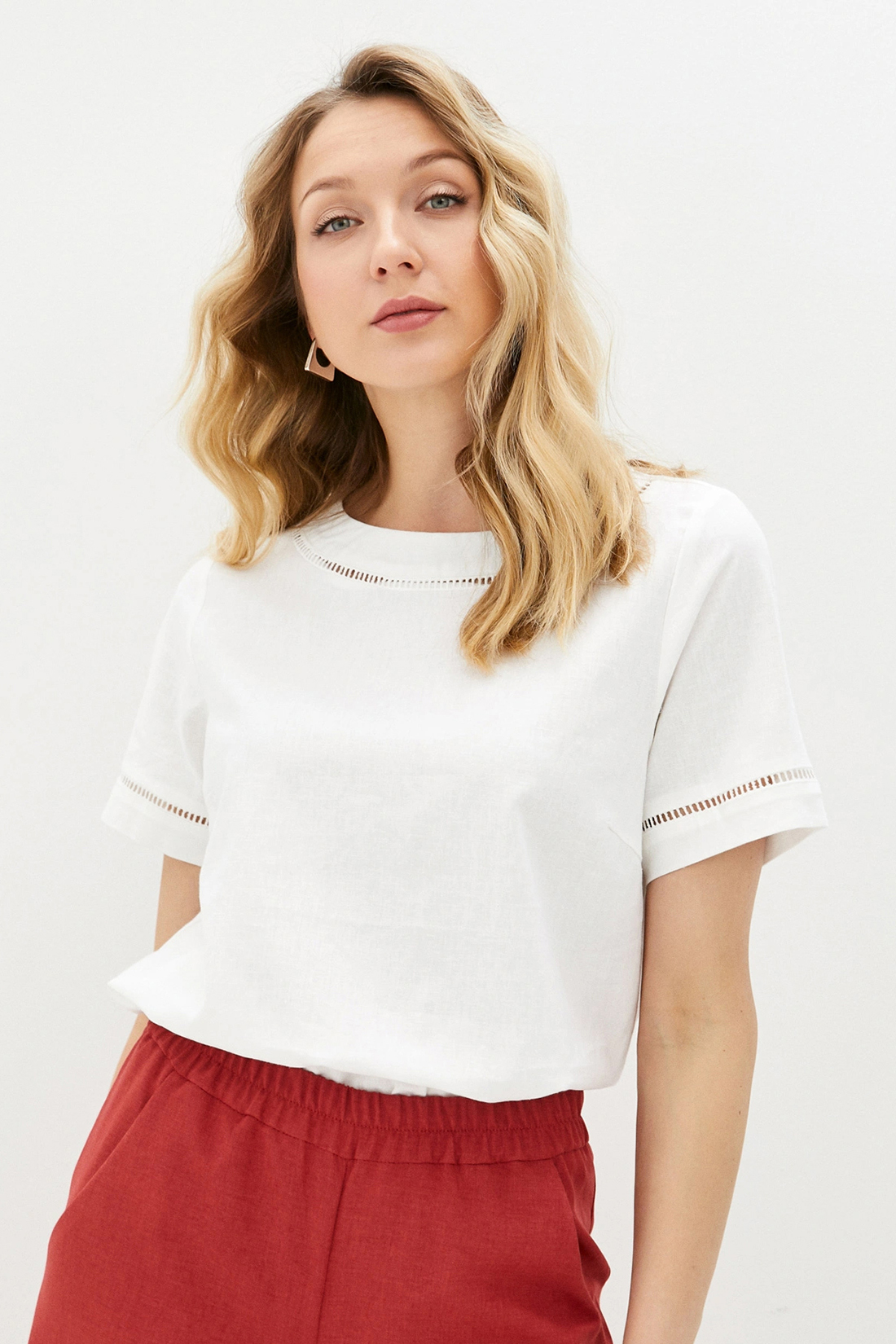 

Блуза женская Baon B191024 белая S, Белый, B191024