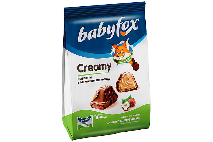 BabyFox, конфеты вафельные Creamy, 100 г