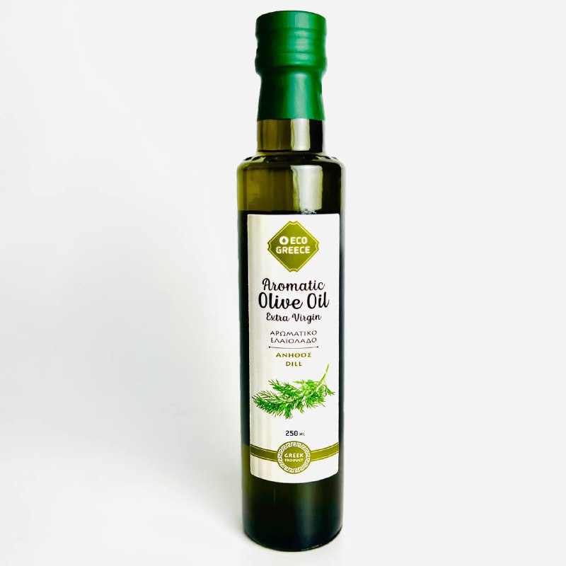 

Оливковое масло EcoGreece с укропом Греция, 250 мл, Масло растительное