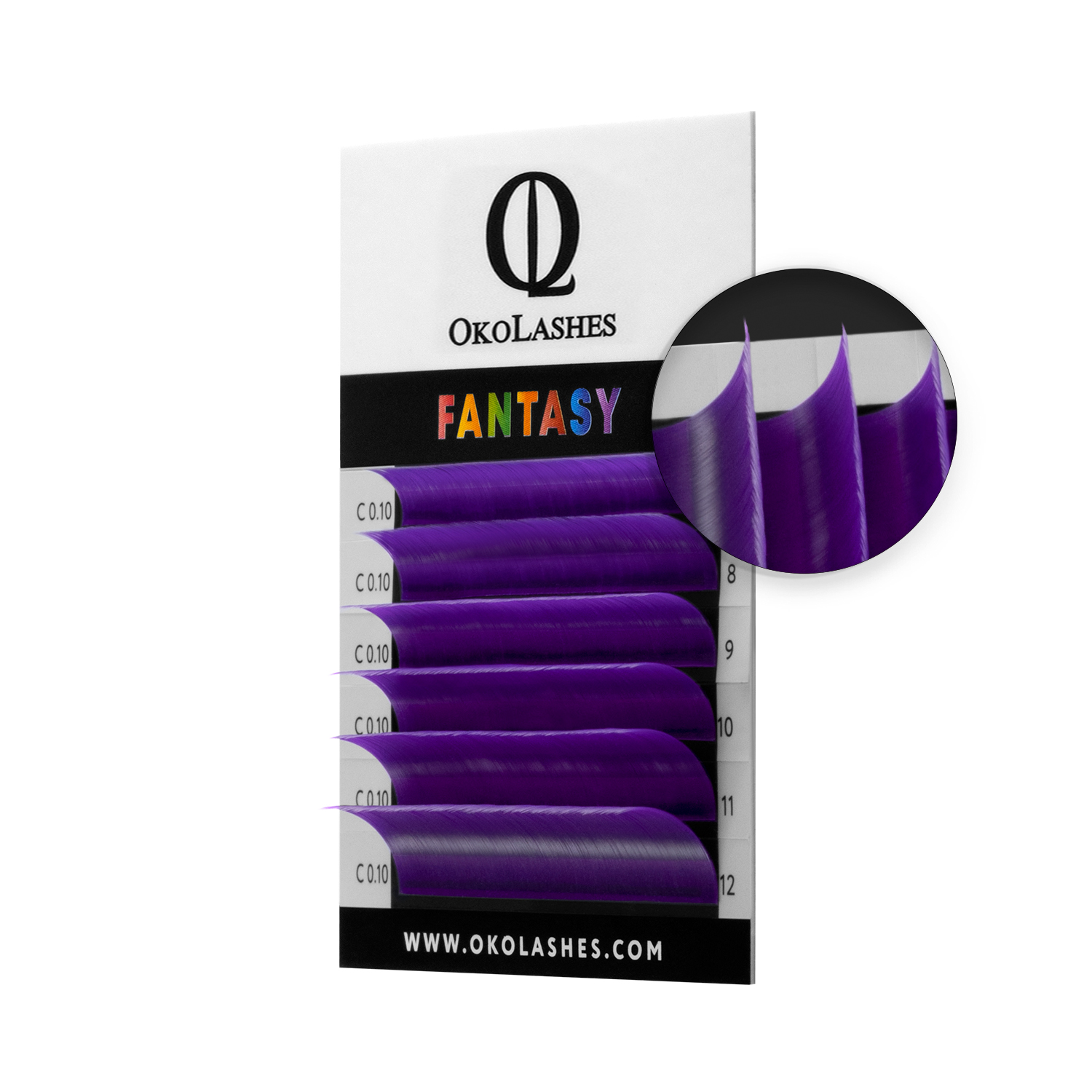 Ресницы Oko Lashes Professional Fantasy Mini пурпур C 0.10 7-12 mix