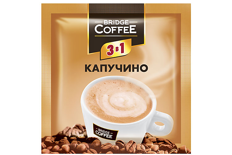 Bridge Coffee, напиток кофейный 3 в 1 Капучино, 20 г (упаковка 40 шт.)