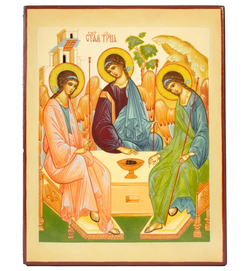 

Икона Святая Троица, Размер 11х14