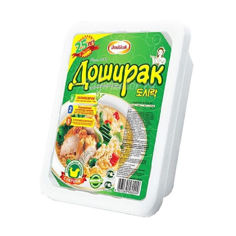 Лапша Доширак с куриним вкусом острая (конт.) , 90гх24шт/уп