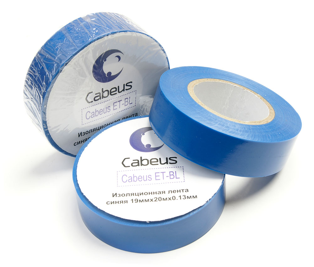 

Изолента Cabeus ET-BL синяя 19ммх20мх0.13мм
