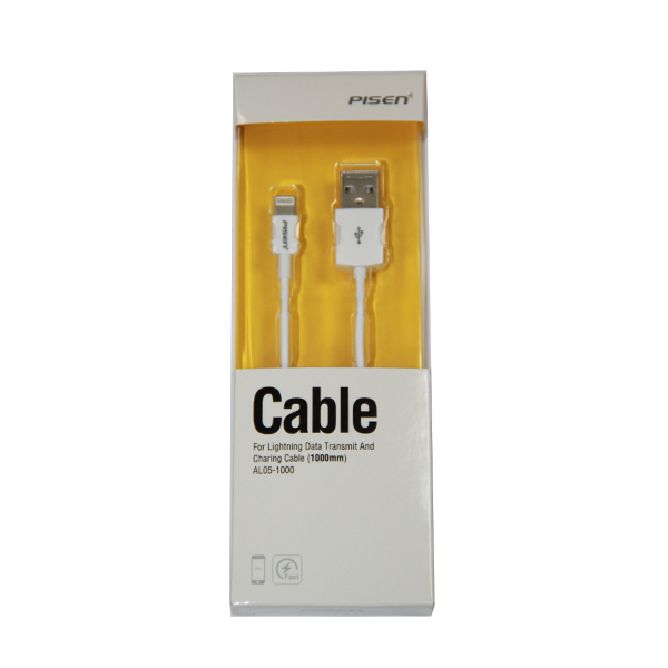 фото Кабель usb apple iphone lightning pisen (2.4a) <белый>