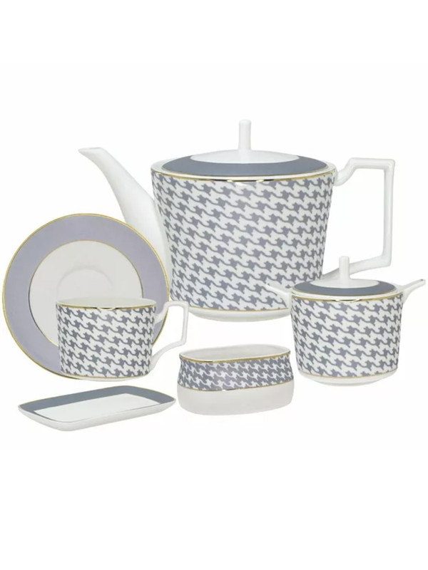 

Чайный сервиз 18 предметов Earl Grey Lenardi 145-398, Серый
