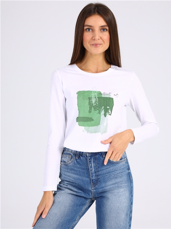 

Лонгслив женский Апрель 1ЖДЛД4113001 белый 88/164, 1ЖДЛД4113001