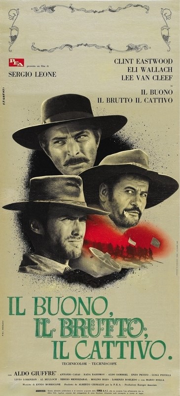 

Постер к фильму "Хороший, плохой, злой" (Il Buono, il brutto, il cattivo) Оригинальный 33x