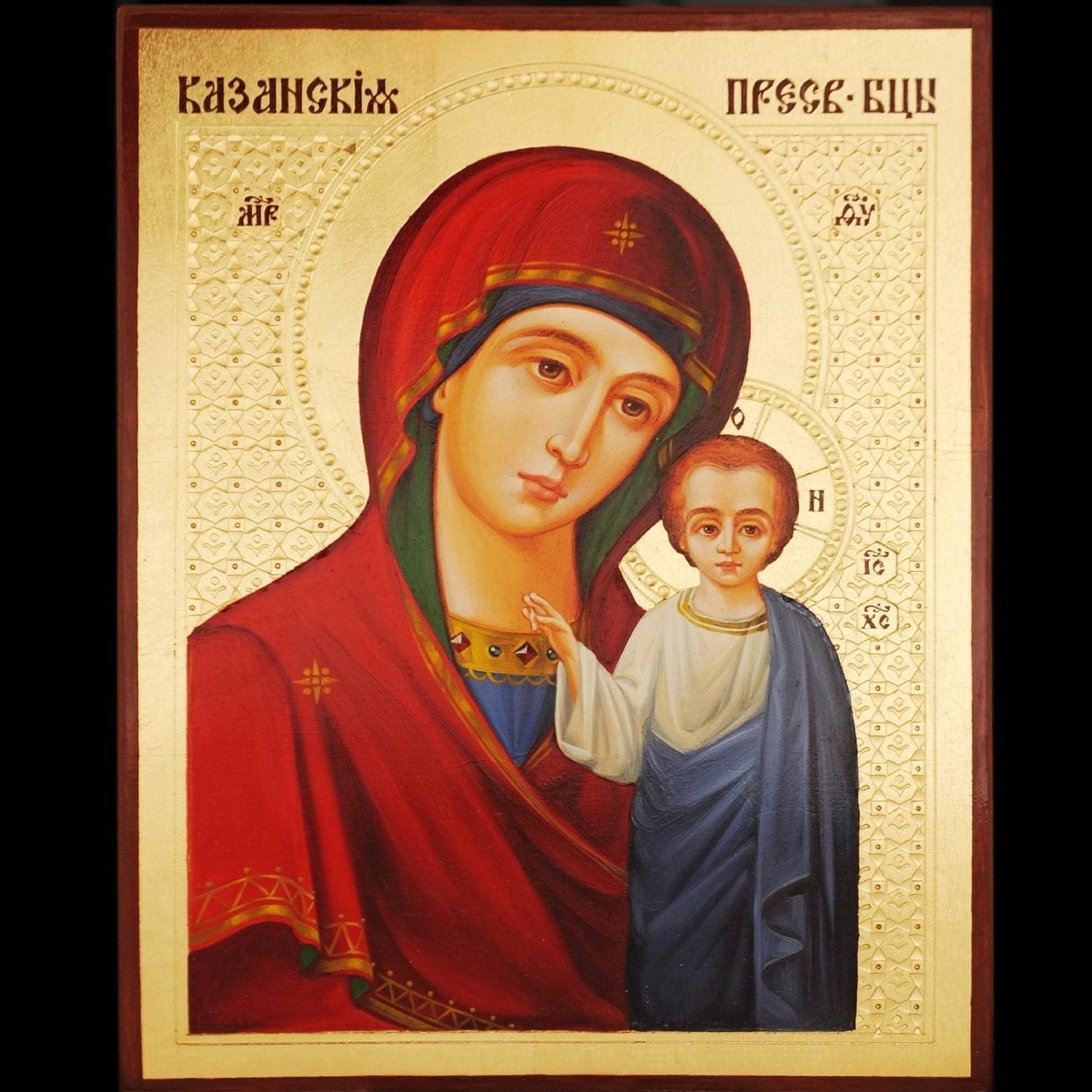 

Икона венчальная Божья Матерь Казанская 15,5 х 20 см