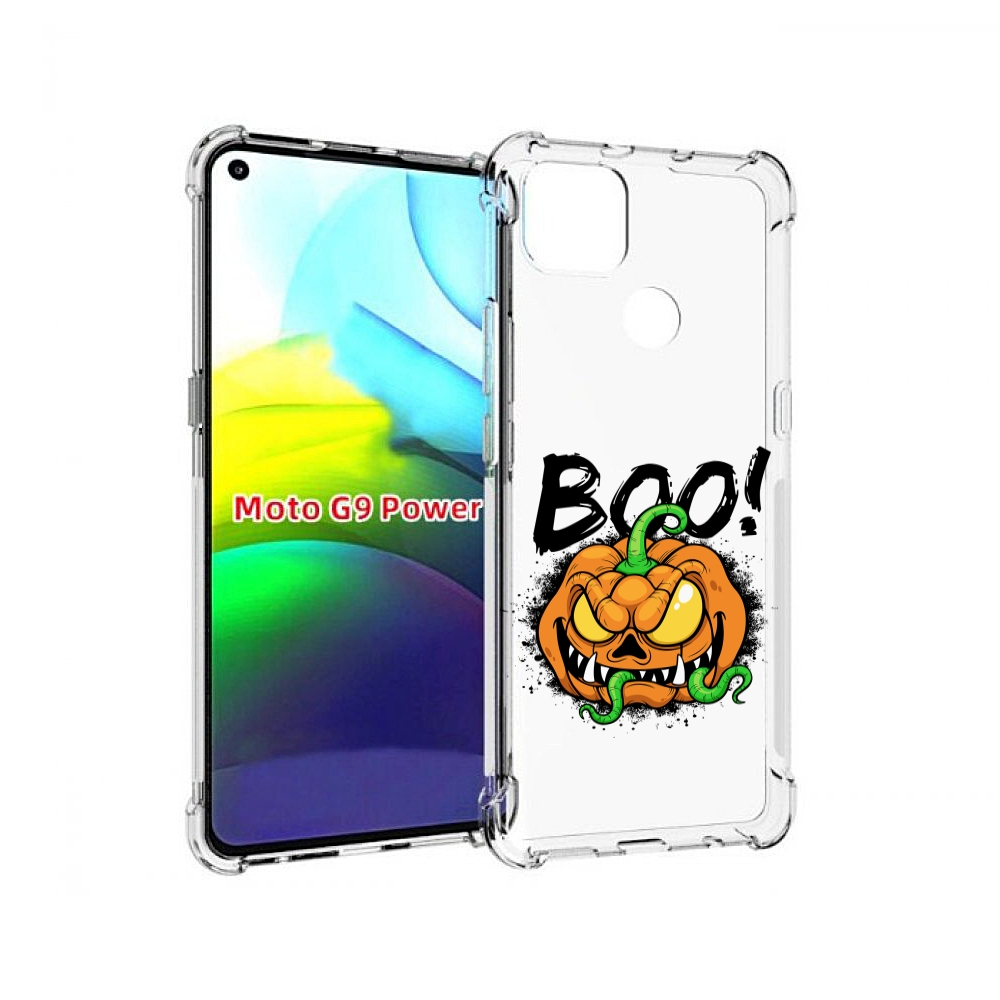 

Чехол MyPads Хэллоуин бу для Motorola Moto G9 Power, Прозрачный, Tocco