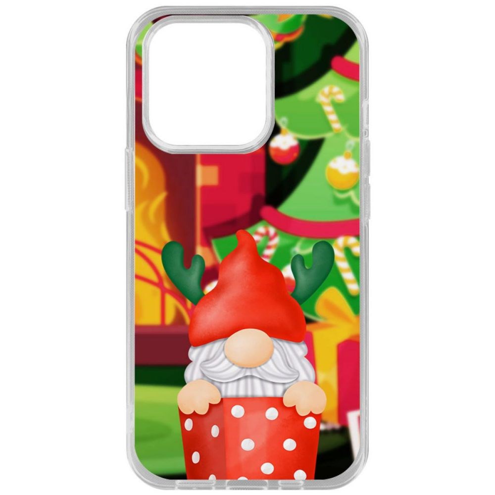 

Чехол-накладка Krutoff Clear Case Гном для iPhone 14 Pro