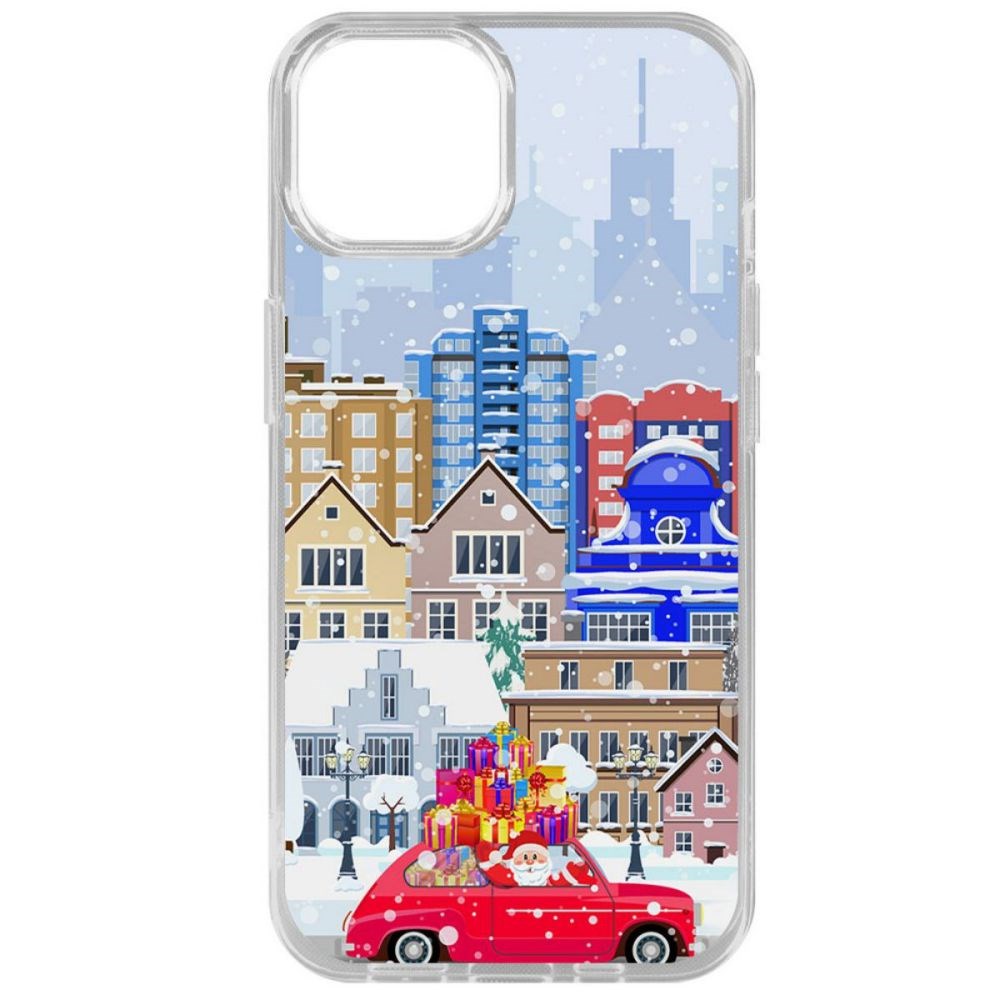 

Чехол-накладка Krutoff Clear Case Везем подарки для iPhone 14