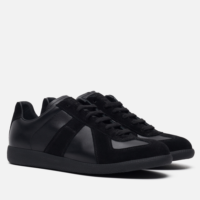 фото Кроссовки мужские maison margiela replica low top черные 44 eu