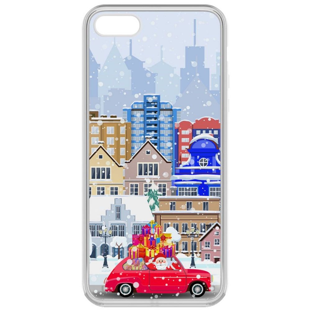 

Чехол-накладка Krutoff Clear Case Везем подарки для iPhone 5