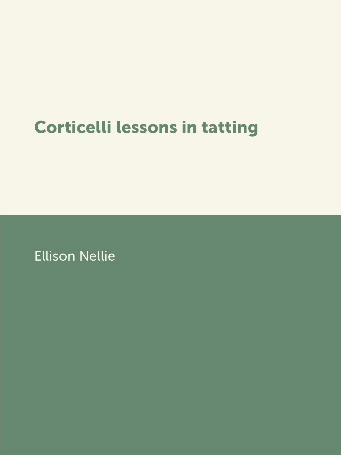 

Corticelli lessons in tatting