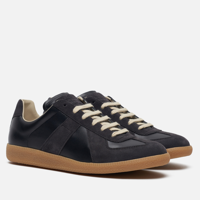 фото Кроссовки мужские maison margiela replica low top carry over черные 46 eu