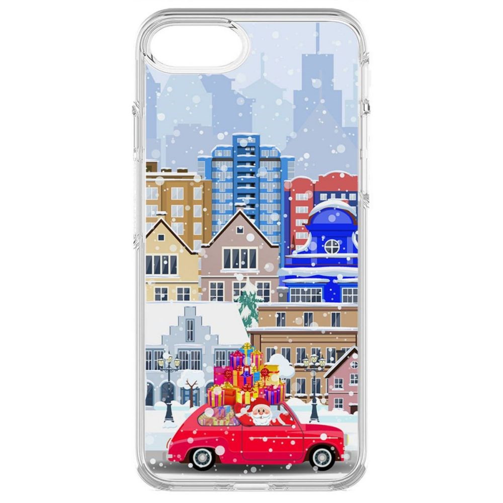 

Чехол-накладка Krutoff Clear Case Везем подарки для iPhone 8