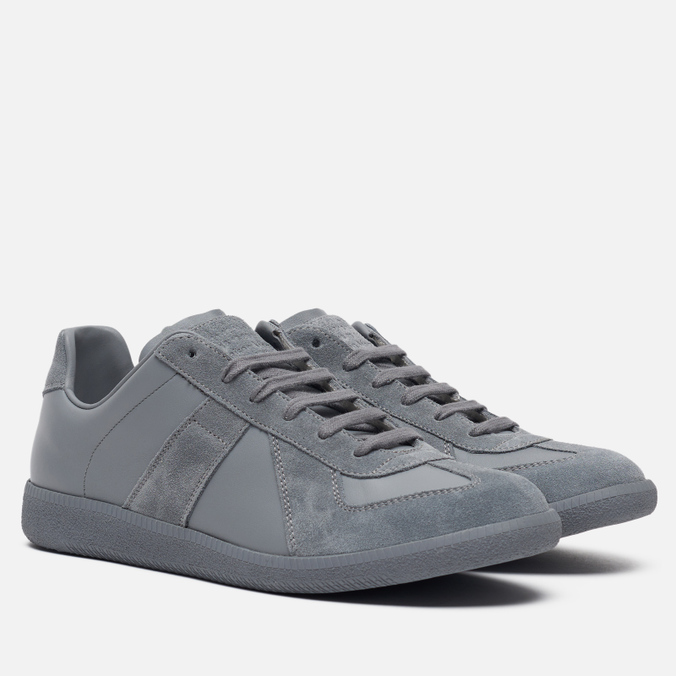 фото Кроссовки мужские maison margiela replica low top серые 44 eu