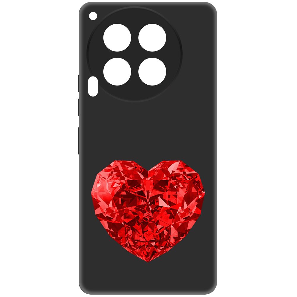 

Чехол-накладка Krutoff Soft Case Рубиновое сердце для TECNO Camon 30 5G черный