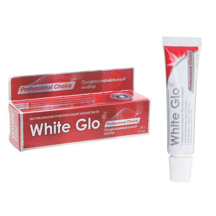 Отбеливающая зубная паста White Glo, Профессиональный выбор, 24 г white glo зубная паста профессиональный выбор отбеливающая