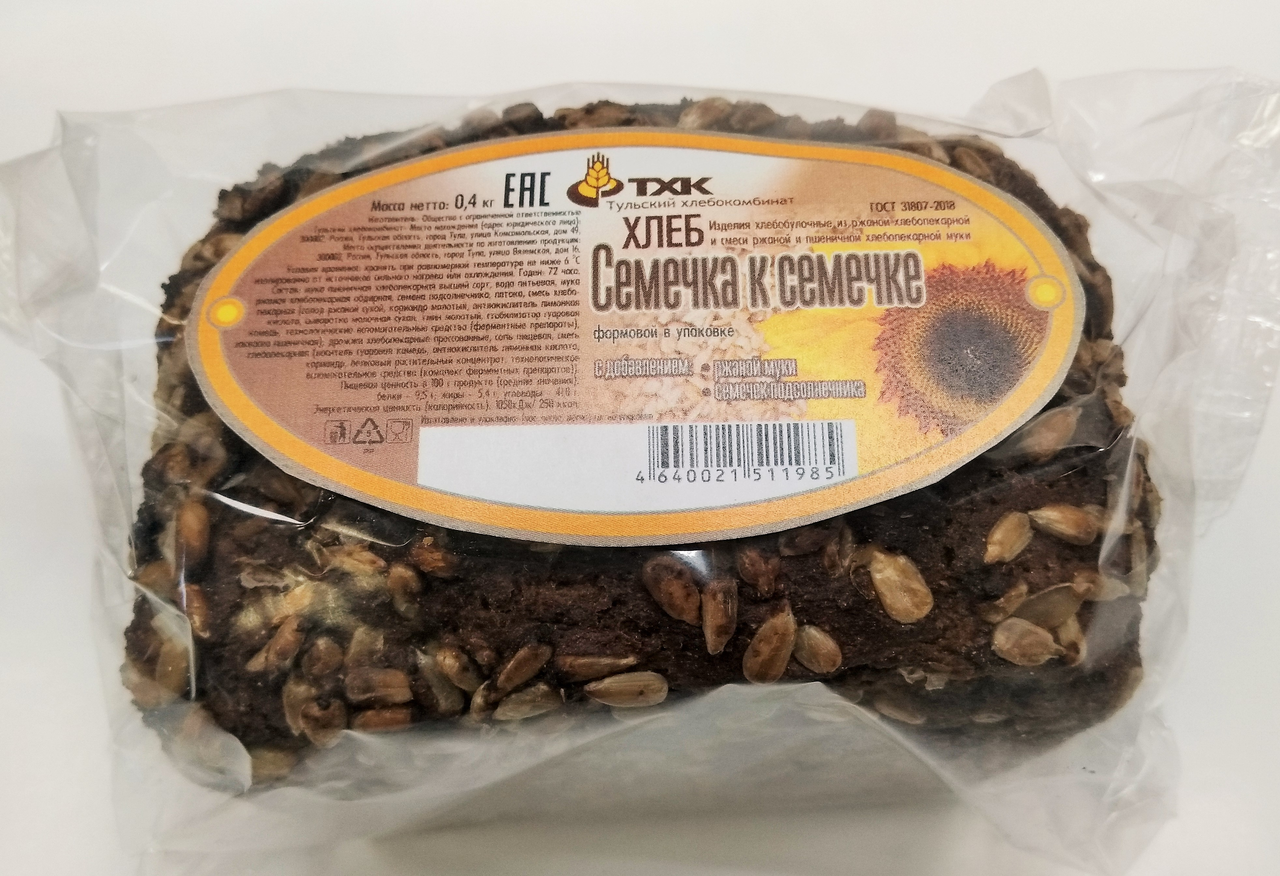 

Хлеб черный ТХК семена льна 400 г